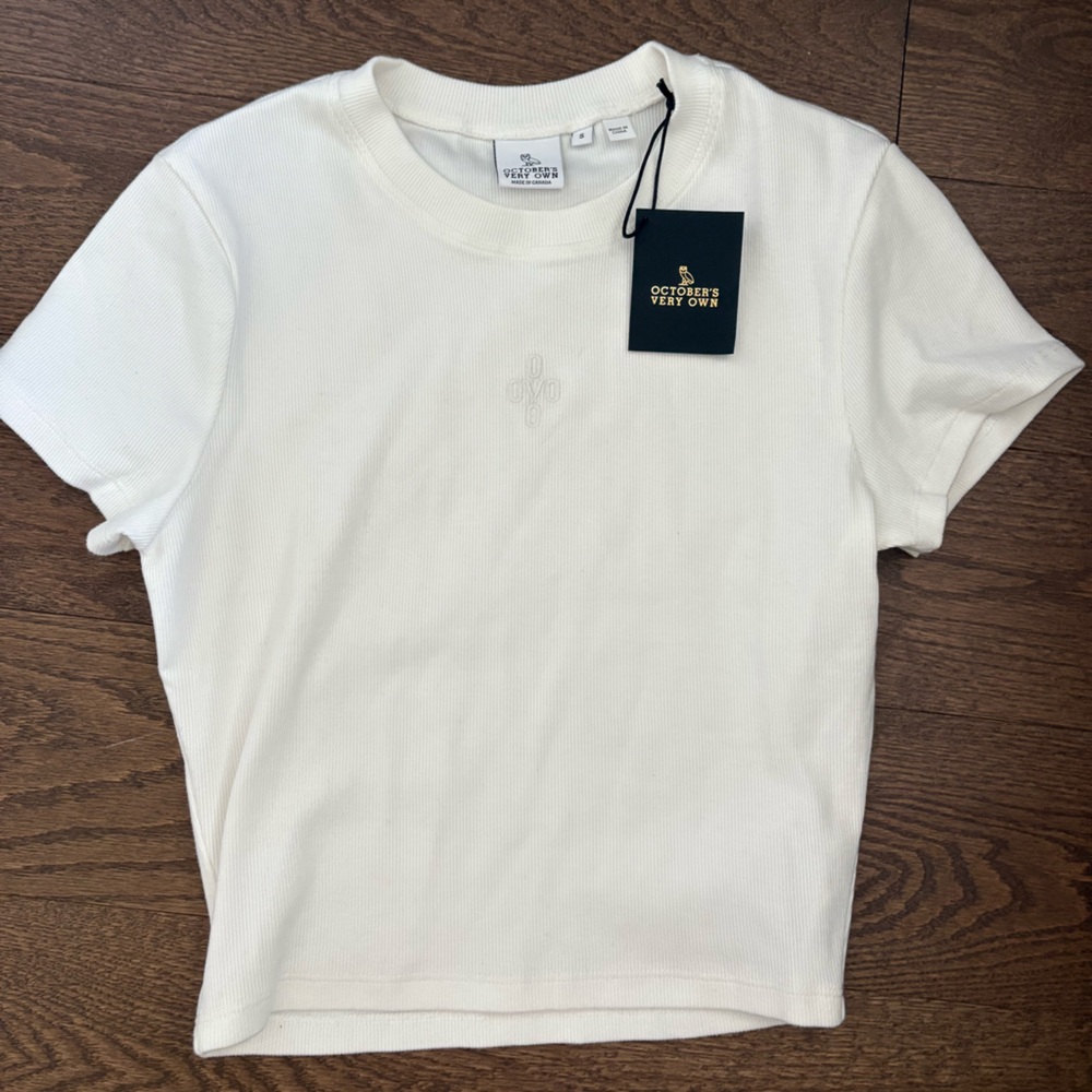 OVO White Cropped T